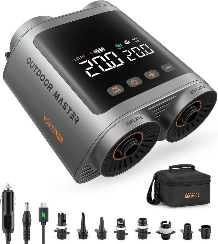 outdoormaster-vortex-pro-577wh-rechargeable-paddle-board-pump-portable-electric-sup-pump-battery-for-sups-inflation-defl
