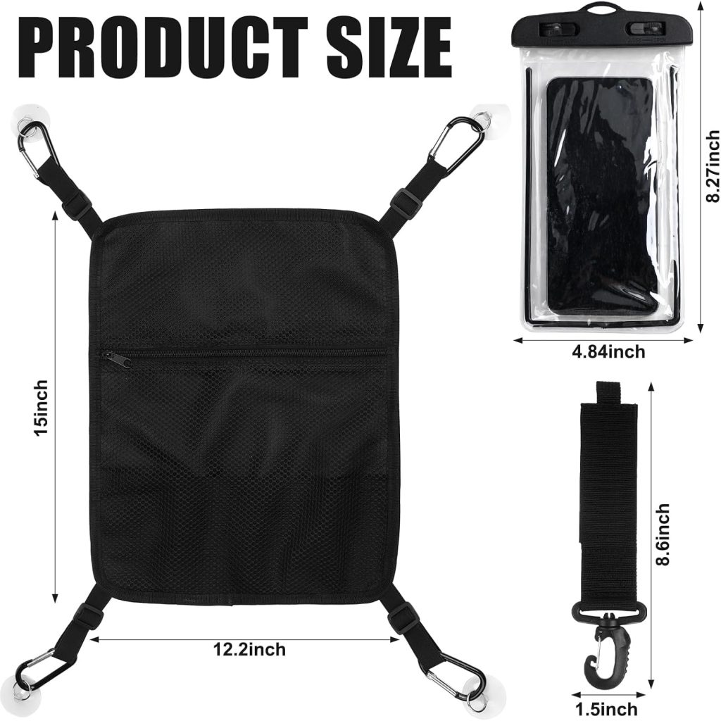 Paddleboard Deck Bag Elastic Sup Mesh Storage Bag with Waterproof Phone Case with Pcs Boat Paddle Keeper and D Ring Patches, Paddleboard Accessory for Paddle Board, Surfboard, Kayak Paddleboard Deck Bag Elastic Sup Mesh Storage Bag with Waterproof Phone Case with Pcs Boat Paddle Keeper and D Ring Patches, Paddleboard Accessory for Paddle Board, Surfboard, Kayak