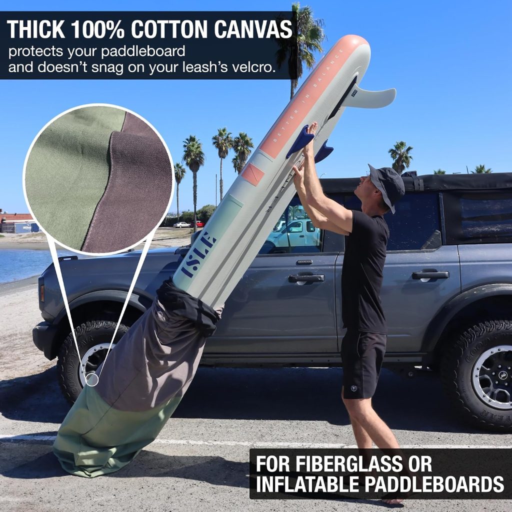 Ho Stevie! Canvas SUP Bag Cover - Prevent Sun Damage - Durable 100% Natural Cotton Canvas Protective Bag for Stand Up Paddle Boards review | SUP Board Accessories Ho Stevie! Canvas SUP Bag Cover - Prevent Sun Damage - Durable 100% Natural Cotton Canvas Protective Bag for Stand Up Paddle Boards review