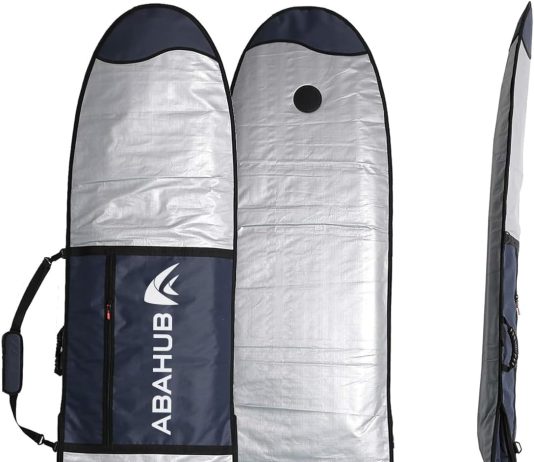 Abahub Surfboard Travel Bag, Foam Padded Day Bag Cover for 6'0-10'0