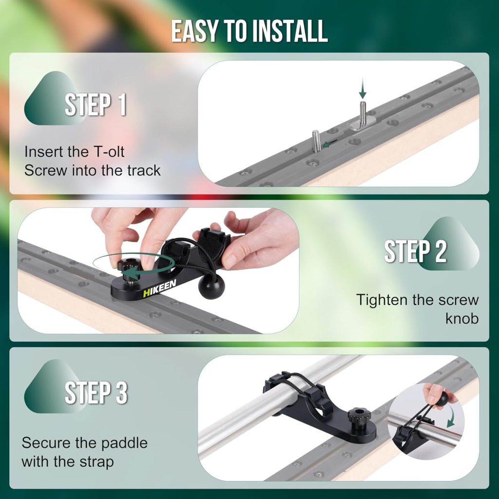 Hikeen Kayak Paddle Holder review | SUP Board Accessories Hikeen Kayak Paddle Holder, Fishing Net Fishing Rod Holder, Track Mount Accessories for Canoe, Paddle Board