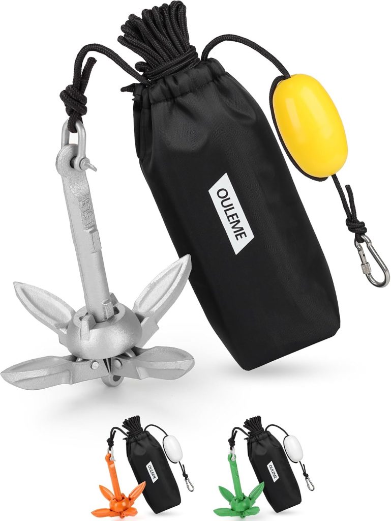 OULEME 1.5/3.5 LB Folding Grapnel Anchor Kit with 40 FT Rope & Buoy, for Boat, Kayak, Canoe, Small Watercraft, SUP, PWC, Jet Ski, Inflatable Paddle Board review | SUP Board Accessories https://www.amazon.com/dp/B0GQT84BPQ - OULEME 1.5/3.5 LB Folding Grapnel Anchor Kit with FT Rope & Buoy, for Boat, Kayak, Canoe, Small Watercraft, SUP, PWC, Jet