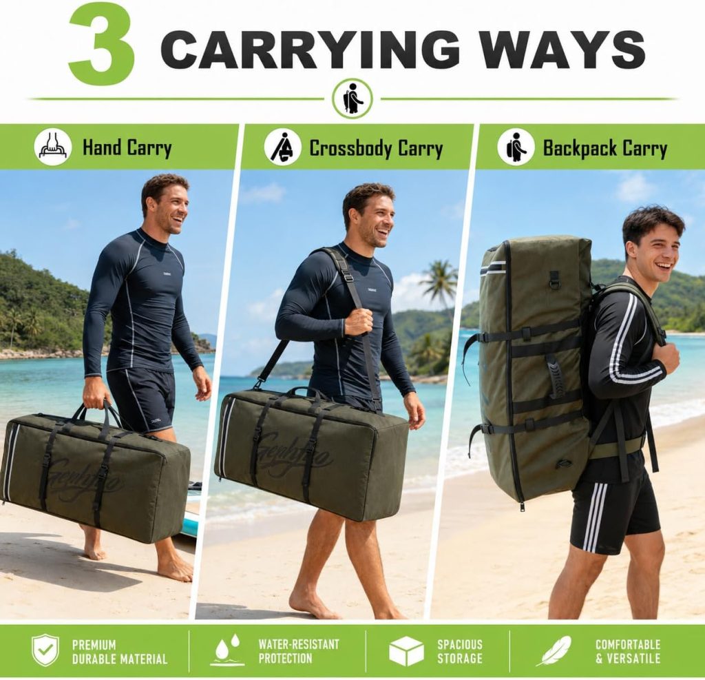 Modoker Inflatable Stand Up Paddle Board review | SUP Board Accessories Modoker Inflatable Stand Up Paddle Board Bag, 2-in-1 110L Large Capacity Paddle Board Backpack with Padded Shoulder Straps