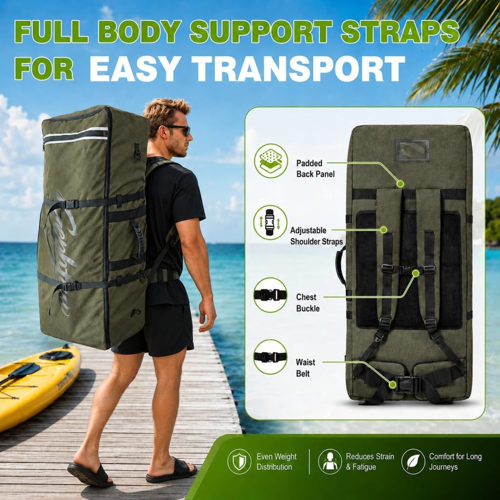 Modoker Inflatable Stand Up Paddle Board review | SUP Board Accessories Modoker Inflatable Stand Up Paddle Board Bag, 2-in-1 110L Large Capacity Paddle Board Backpack with Padded Shoulder Straps