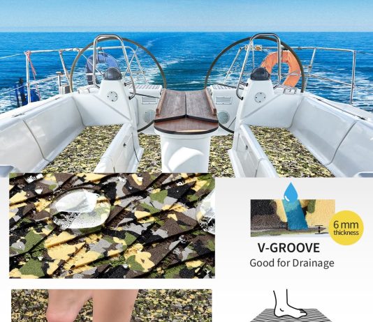 OCEANBROAD Camouflage Boat Flooring Traction Pad 96''x16''/23.5''/38''/47''