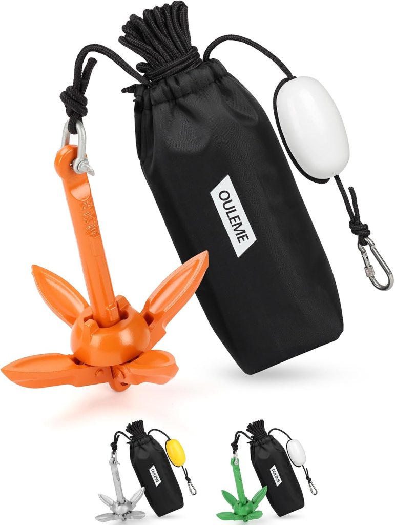 OULEME 1.5/3.5 LB Folding Grapnel Anchor Kit with 40 FT Rope & Buoy, for Boat, Kayak, Canoe, Small Watercraft, SUP, PWC, Jet Ski, Inflatable Paddle Board review | SUP Board Accessories OULEME 1.5/3.5 LB Folding Grapnel Anchor Kit with FT Rope & Buoy, for Boat, Kayak, Canoe, Small Watercraft, SUP, PWC, Jet