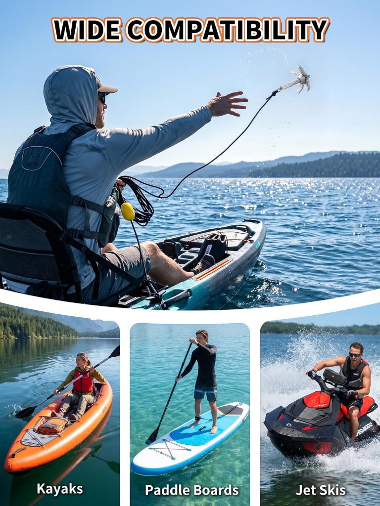 OULEME 1.5/3.5 LB Folding Grapnel Anchor Kit with 40 FT Rope & Buoy, for Boat, Kayak, Canoe, Small Watercraft, SUP, PWC, Jet Ski, Inflatable Paddle Board review | SUP Board Accessories OULEME 1.5/3.5 LB Folding Grapnel Anchor Kit with FT Rope & Buoy, for Boat, Kayak, Canoe, Small Watercraft, SUP, PWC, Jet