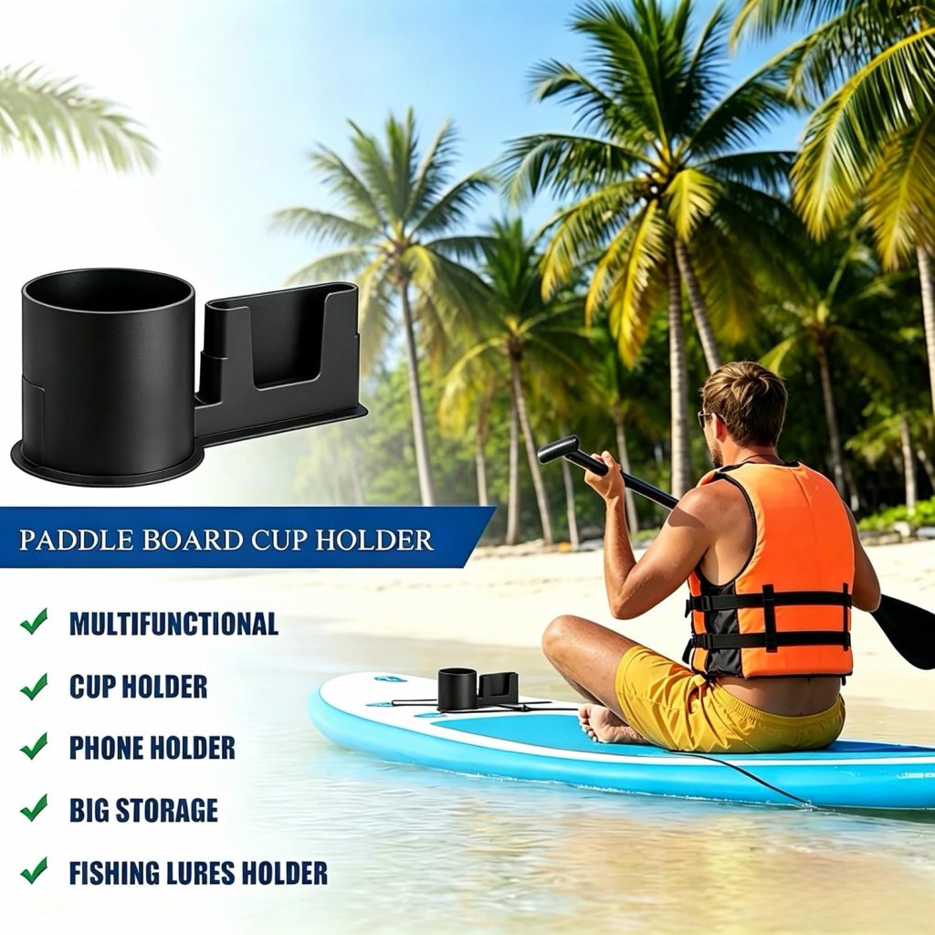 Paddle Board Cup Holder, Universal Paddle Board Accessory, Black review | SUP Board Accessories Paddle Board Cup Holder, Universal Paddle Board Accessory, Black
