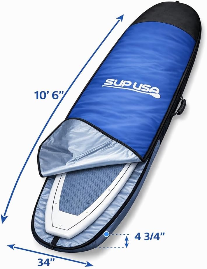 Premium SUP USA Paddleboard Bag | 10' 6" Blue | Protects Paddleboards, Surfboards and more review | SUP Board Accessories Premium SUP USA Paddleboard Bag | 10' 6" Blue | Protects Paddleboards, Surfboards and more review