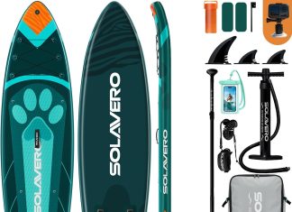 SOLAVERO 10'6"/11’×33” Inflatable Stand Up Paddle Board Supports/500LB