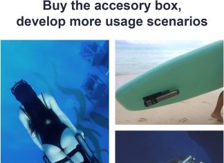Waydoo Subnado Underwater Scooter, Sea Scooter with Thumb Control for SUP Paddle Board, Pool, Diving & Snorkeling, Compact &